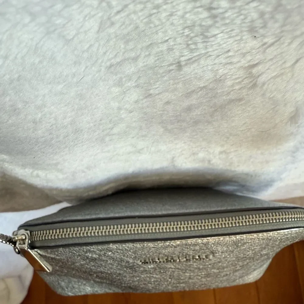 Michael Kors Silver Metallic Crossbody Bag